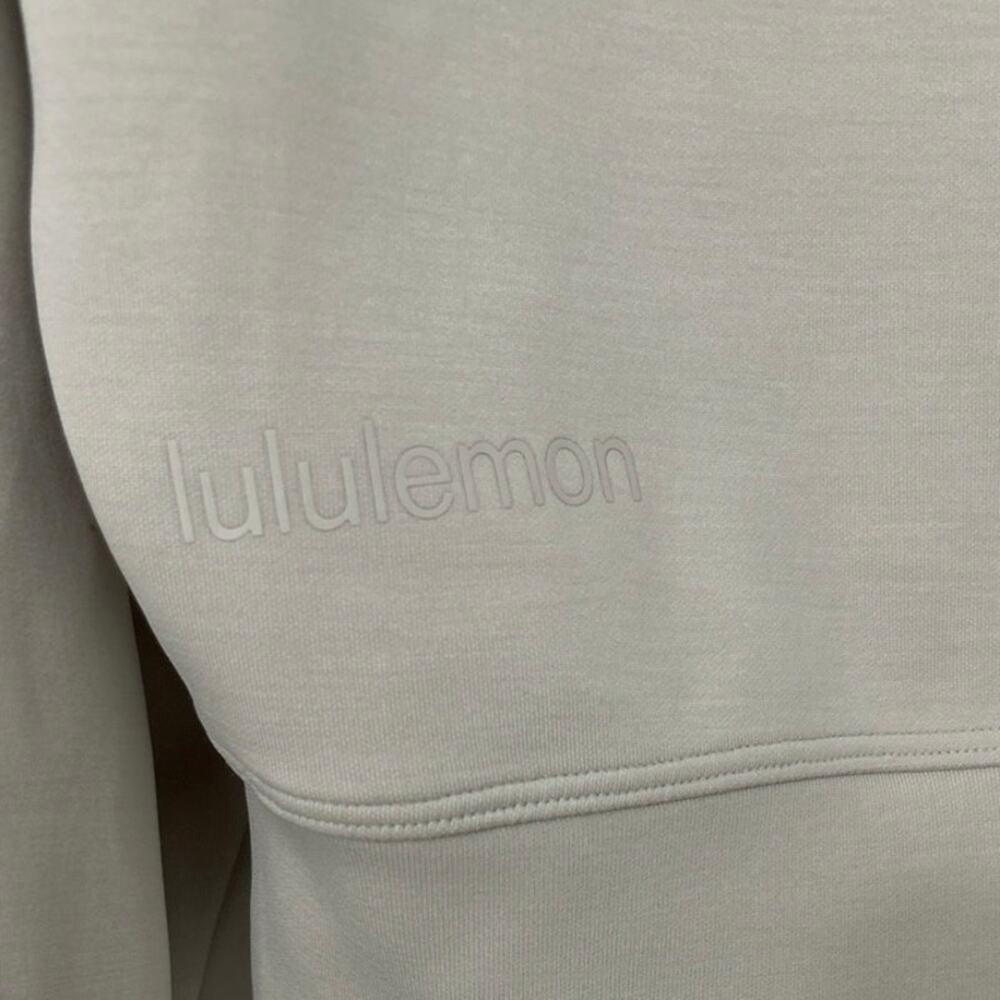 Lululemon Softstreme Perfectly Oversized Cropped Crew White Opal Sweatshirt 2 - Picture 2 of 10